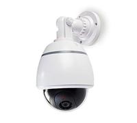 NEDIS Dummy Home Security CCTV Camera with Flashing LED, IP44 Waterproof Dome Design, for Indoor & Outdoor Use - White