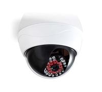 2x Nedis White Dummy Camera CCTV Security Surveillance Dome Cam Fake IR LED