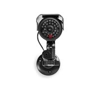 Black SOLAR Dummy/Fake CCTV Security Camera/Outdoor Camera with Solar panel for flash LED