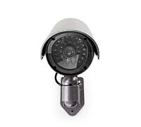Nedis Quality Fake Dummy CCTV Security Camera Flashing LED Indoor Outdoor Silver