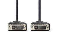 Nedis DVI Cable – DVI-I 24+5-pin Male to Male – Dual Link – 2 m – Black