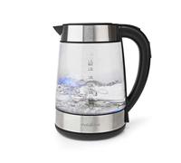 Nedis Electric Glass Kettle 1.7L - 2200W Fast Boil, 5 Variable Temperature Settings, Keep Warm, LED Indicator, Cool Touch, 360° Cordless Base, Removable Filter - Transparent