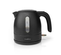 Nedis Electric Kettle, 1 L Capacity, Anti-Limescale Filter, Cordless Rotating Base and Dry-Boil Protection, Matte Black