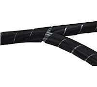 NEDIS Fixapart 10m Spiral Cable Management Sleeve, 10mm Cable Capacity, PVC, 1 Pack, Black