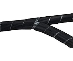 NEDIS Fixapart 10m Spiral Cable Management Sleeve, 10mm Cable Capacity, PVC, 1 Pack, Black