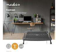 Nedis Sturdy & Fully Adjustable Ergonomic Footrest Metal Office Desk Foot Rest