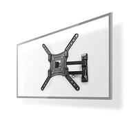 Nedis Full Motion TV Wall Mount, Fits 23-55 Inch Screens, Tilt Swivel Rotate for Flexible Viewing, Attach a Television to Adjust Angle Easily, Includes Installation Materials and Manual