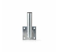 Nedis Galvanised Steel Satellite Dish L Mount 15cm Pole Bracket Wall Facia 48mm