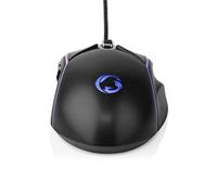 NEDIS Gaming Mouse, 6-Button Wired Optical Mouse, Up to 7200 DPI, RGB LED Lighting, Ergonomic Right-Handed Design, USB Powered, 1.5m Braided Cable