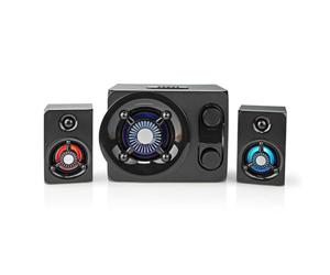 NEDIS Gaming speaker | Speaker channels: 2.1 | Mains power | 3.5 mm plug | 75 W | LED | Volume control