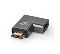 Nedis HDMI Adapter Connector to HDMI Female Right-angle in Aluminum, Grey