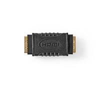 Nedis HDMI Adapter, Female-to-Female Coupler, Supports 4K@30Hz, ARC, Ethernet and 3D, Gold-Plated Connectors - Connects Two HDMI Cables Together