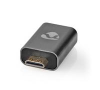 Nedis HDMI Adaptor Mini Connector to HDMI Straight Form in Aluminum, Grey
