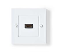NEDIS HDMI Wall Box, Single Port Flush Mount Plate with 20cm Pigtail Cable, 4...