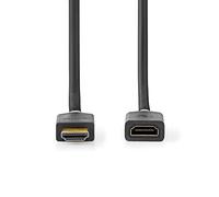 NEDIS High Speed HDMI™ Cable with Ethernet | HDMI™ Connector | HDMI™ Female | 4K@60Hz | ARC | 18 Gbps | 3.00 m | Round | PVC | Anthracite | Box