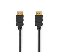 NEDIS High Speed HDMI™ Cable with Ethernet | HDMI™ Male | HDMI™ Male | 4K@30Hz | 10.2 Gbps | 5.00 m | Round | PVC | Black | Plastic Bag