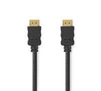 NEDIS High Speed HDMI Cable with Ethernet - HDMI Male - HDMI Male - 4K @ 60Hz - ARC - 18 Gbps - 0.50 m - Round - PVC - Black - Label