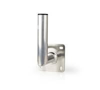 Nedis L Shaped Satellite Wall Mount Aerial Antenna Mast, 15Cm Distance, Aluminium
