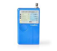 Nedis LAN Measuring Instrument, Wired Multi Cable Tester, Tests RJ45, RJ11, USB, UTP/FTP/STP Cables up to 180m, LED Display, Battery Powered - Blue