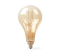 NEDIS LED Filament Bulb E27, PS165 Retro Deco Amber Gold Glass, 4W, 1800K Extra Warm White, Dimmable, Replace 40W Incandescent
