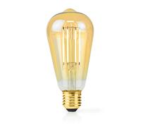 Nedis LED Filament Bulb E27 ST64 4.9 W 470 lm Retro Dimmable, Gold [EEK: F]