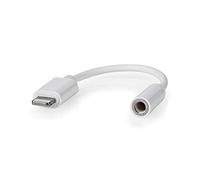 NEDIS Lightning to 3.5mm Headphone Jack Adapter [MFi Certified] iPhone Earphone Aux Mic TRRS Car Audio Dongle Compatible with iPhone 14 Pro Max 13 12 11 XR XS X 8 7 SE, iPad Pro/Mini, Headset, White
