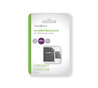 Nedis MicroSDXC 128 GB, 10 Class Memory Card with Reading 45 MB/s & Writing 90 MB/s, Black