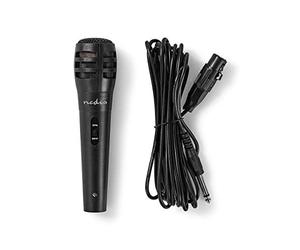 NEDIS MPWD15BK Uni-Directional Dynamic Microphone, sensitivity 72dB +/- 3dB, 80Hz-12kHz, Wired 5m,Black