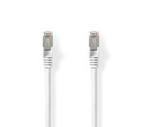 NEDIS Network Cable Cat 8.1 | s/FTP | rj45 Male | rj45 Male | 0.50 m | Round | lszh | White | Label