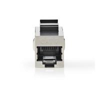 Nedis Network Coupler, RJ45 Cat7 Compatible with Cat6a Cat6 Cat5e Cables, Metal Shielded Housing, 10 Gbps Transfer Speed, 600 MHz - Suitable for Ethernet Patch and Gigabit LAN Cables
