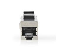 Nedis Network Coupler, RJ45 Cat7 Compatible with Cat6a Cat6 Cat5e Cables, Metal Shielded Housing, 10 Gbps Transfer Speed, 600 MHz - Suitable for Ethernet Patch and Gigabit LAN Cables