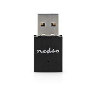Nedis Network Dongle, Wireless 300n USB 2.0 Adapter for Stable Wi-Fi Connection, Supports 2.4 GHz and 5 GHz Dual Band, Compact Design - Fits Laptops Without Blocking Other USB Ports