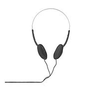 NEDIS On-Ear Headphones with Deep Bass, Slim-line Lightweight Headset for Running, Wired Headphones with 3.5 mm for Smartphone, MP3, Black