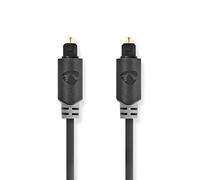 Nedis Optical Audio Cable Toslink to Toslink for DVD Player Blu-Ray Player Set-Top Box to Home Cinema Set, 5.1/7.1 Digital Surround Sound, Flexible Strain Relief - 2.0m