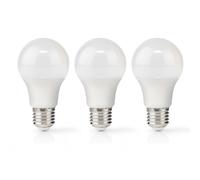Nedis Pack of 3 A60 E27 LED Bulbs 4.9 W 470 lm 2700 K Frosted Retro Style, White [EEK: F]