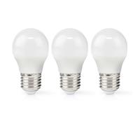 Nedis Pack of 3 LED Bulbs 4.9 W E27 G45 470 lm Style Retro Frosted, White [EEK: F]