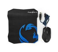 Nedis Pack Wired Mouse 6 Buttons 1600dpi and Non-slip Mouse Pad