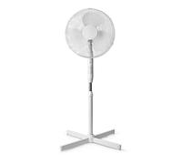 Nedis Pedestal 16" Floor Stand Fan 40cm Oscillating Cooling 3 Speed Timer Remote Control White