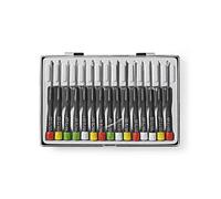 Nedis Precision Screwdriver Set, with The Most Common Screw Heads in Different Sizes, Swivel Top Handles for Accurate Use, 15-Piece, Flat/PH/Torx/Hex - Multi Colour