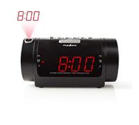 Bedside Projector Digital Clock Radio 0.9" LED Dual Alarm 20 Preset Sleep Snooze