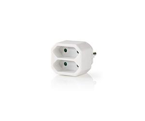 Nedis PSSPL200C1WT Power Socket Splitter | 2-Way | Euro Socket | White