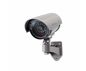 Nedis Quality Fake Dummy CCTV Security Camera Flashing LED Indoor Outdoor Silver