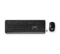 Nedis QWERTY US Wireless Keyboard Pack with Wireless Mouse and USB Nano Receiver