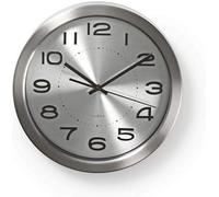 Nedis Retro Style Circular Wall Clock 30Cm Silver & Stainless Steel