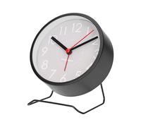 Nedis Round Designer Analog Alarm Clock with Metal Stand and Snooze Function