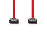 NEDIS S-ATA 150 (SATA I) 50cm Red Cable, Flat Design with Metal Clips, Connect Hard Disk SSD or Optical Drive to Motherboard, Supports 1.5 Gbps Data Transfer