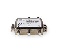NEDIS SAMP41148ME CATV Amplifier | Gain: 9 dB | 85-1218 MHz | Number of outputs: 4 | Return path | Silver
