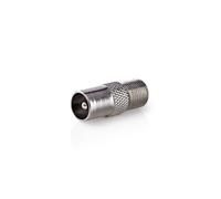 Nedis Satellite & Antenna Adapter F Type Female To Iec Ariel (Coax) Male Nickel Plated 75 Ohm Straight