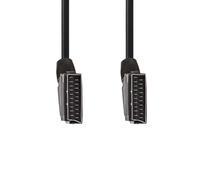 NEDIS SCART Cable - SCART Male - SCART Male - Nickel-Plated - 480p - 1.50 m - Round - PVC - Black - Label