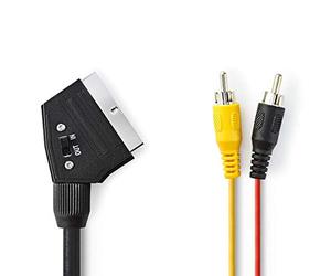 NEDIS SCART Switchable Cable SCAR T Male - 2 x RCA Male